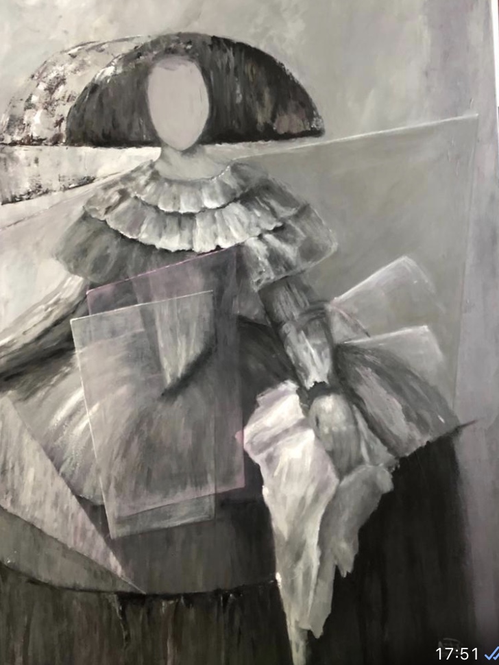 Menina en blanco y negro